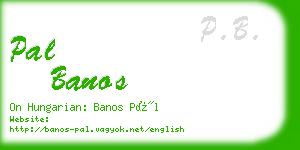 pal banos business card